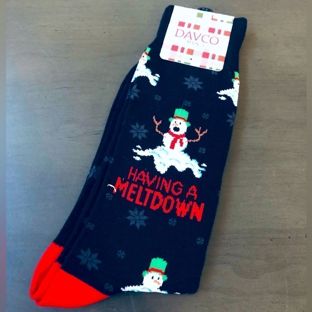 NWT “Having a Meltdown” Snowman Christmas Socks